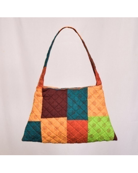 Women's Hand Bag - Trapezium - Patchwork